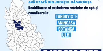 A fost semnat contractul de reabilitare și extindere a rețelelor de alimentare și canalizare în Târgoviște, Aninoasa, Șotânga și Ulmi