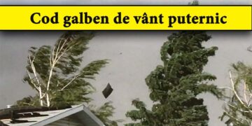 Cod galben de vânt în zona montană valabil astăzi până la ora 23.00.