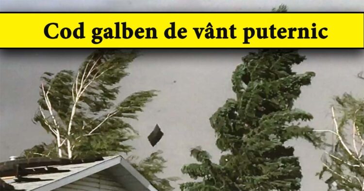 Cod galben de vânt în zona montană valabil astăzi până la ora 23.00.