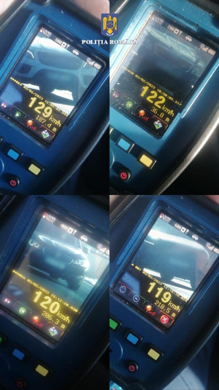 Polițiștii dâmbovițeni au reținut 13 permise de conducere pentru viteză excesivă și au întocmit mai multe dosare penale la regimul rutier