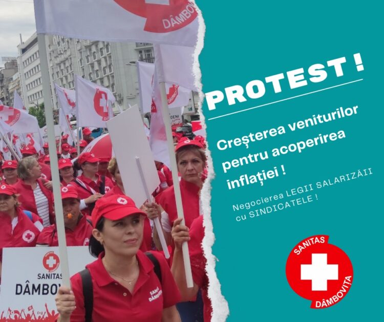 SANITAS DÂMBOVIȚA PROTESTEAZĂ!