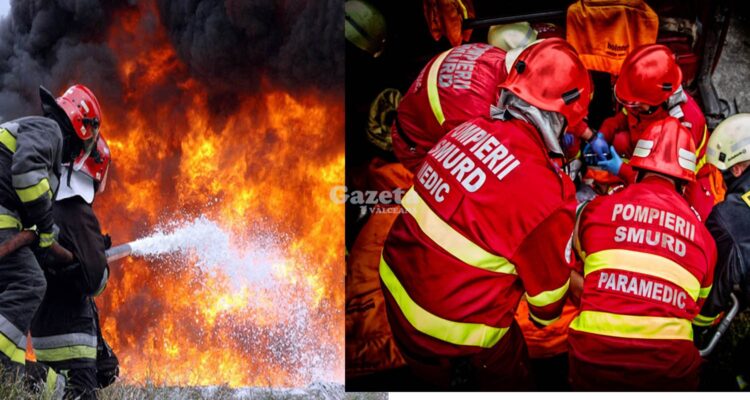 Intervenție în cazul unui incendiu izbucnit la o casă în comuna Bucșani