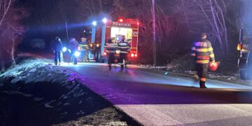 Video- Incendiu pe DJ712B. Pompierii au intervenit cu două autospeciale