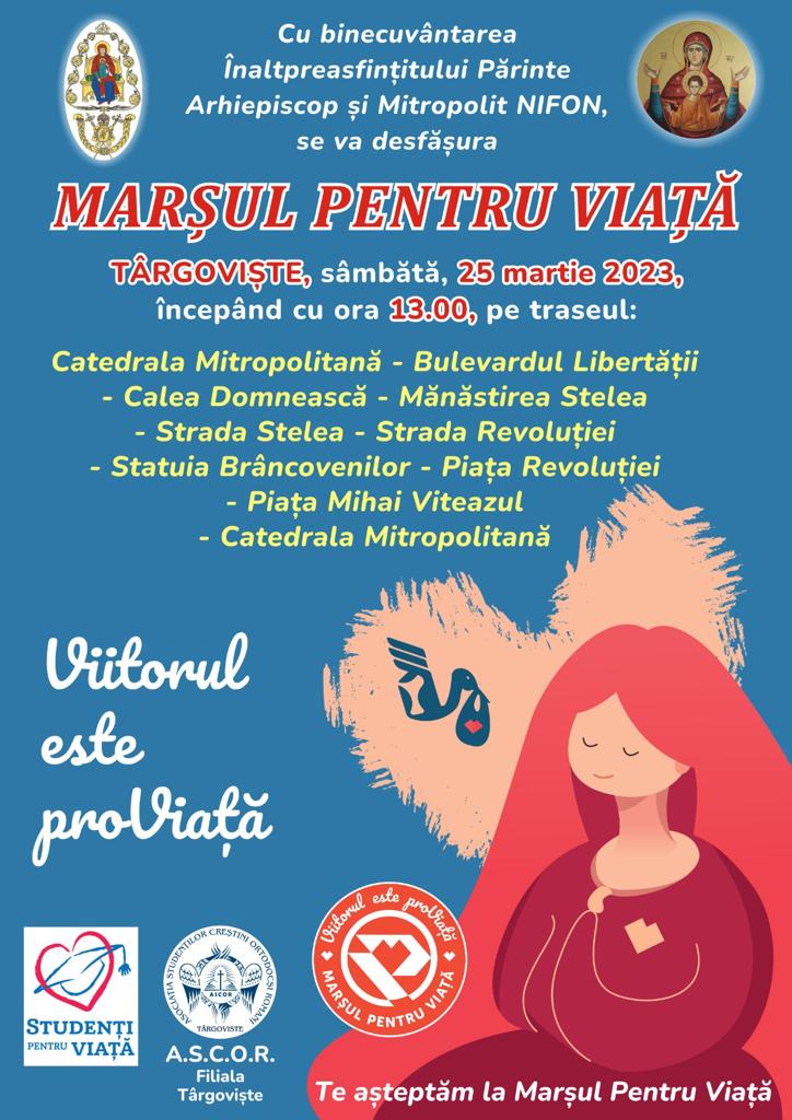 LA TÂRGOVIȘTE SE VA DESFĂȘURA CEA DE A XIII-A EDIȚIE A MARȘULUI PENTRU VIAȚĂ