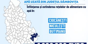 Astăzi, a fost semnat contractul de extindere și înființarea de rețele de apă în comunele Butimanu, Niculești și Ciocănești