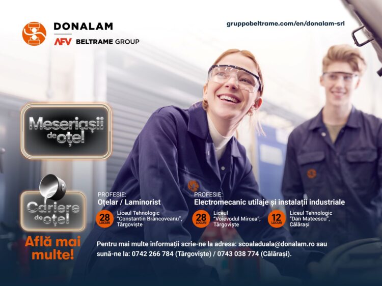 Compania Donalam lansează “MESERIAȘII DE OȚEL”, program de învățământ dual organizat în parteneriat cu licee din Târgoviște și Călărași