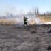 Intervenție în cazul unui incendiu de vegetație uscată în orașul Titu
