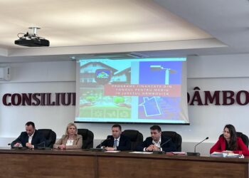 Astăzi, la sediul Consiliului Județean Dâmbovița, au fost semnate 15 contracte cu 14 primării dâmbovițene -șase unități de învățământ vor beneficia de lucrări de eficientizare energetic, iar nouă administrații publice locale vor moderniza sistemul de iluminat public