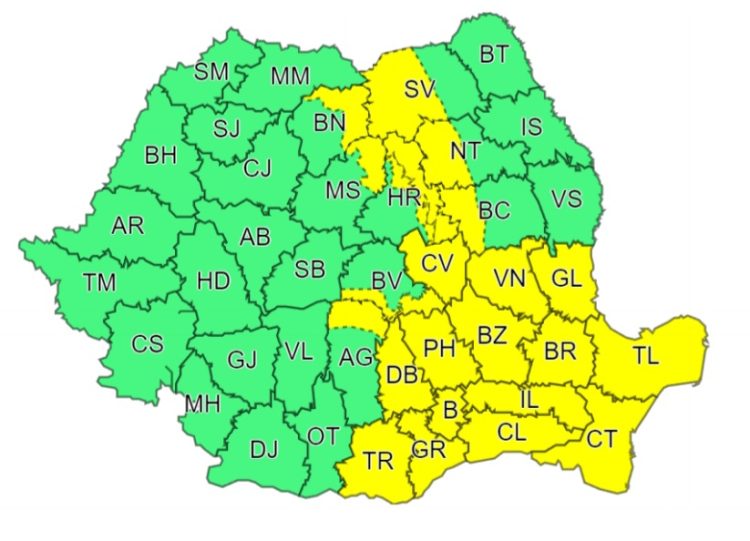 ANM anunță perioade cu instabilitate atmosferică