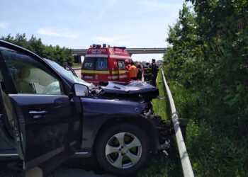 Accident rutier produs pe A1, km 60