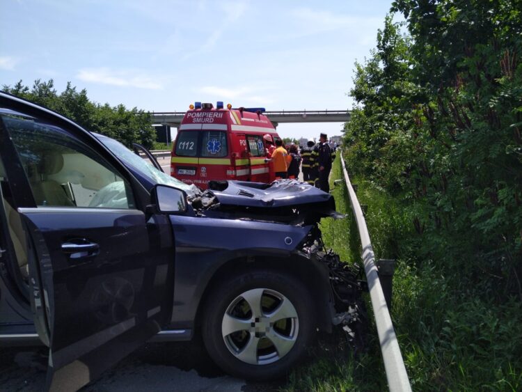 Accident rutier produs pe A1, km 60