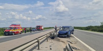 Intervenție în cazul unui eveniment rutier produs pe autostrada A1, Km 72