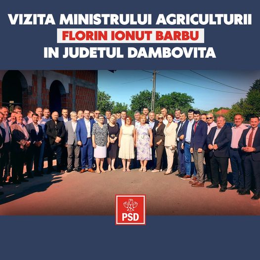 Ministrul Agriculturii, Florin Ionuț Barbu, vizită de lucru în Dâmbovița!
