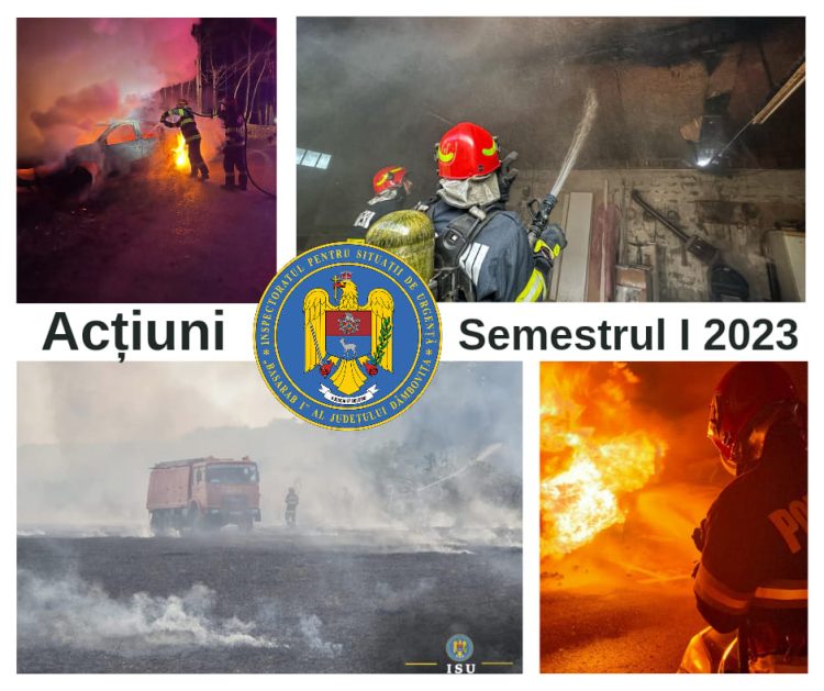 Acțiuni de intervenție și activități preventive ale ISU “Basarab I” Dâmbovița în semestrul I al anului 2023