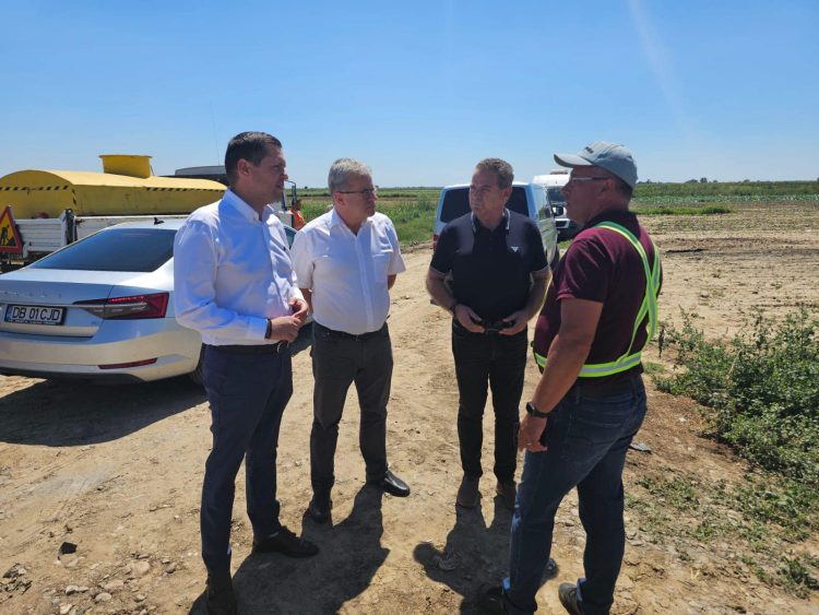 Corneliu Ștefan, președintele CJD, a vizitat astăzi șantierul de modernizare la 4 benzi a DN 7 Bâldana-Titu