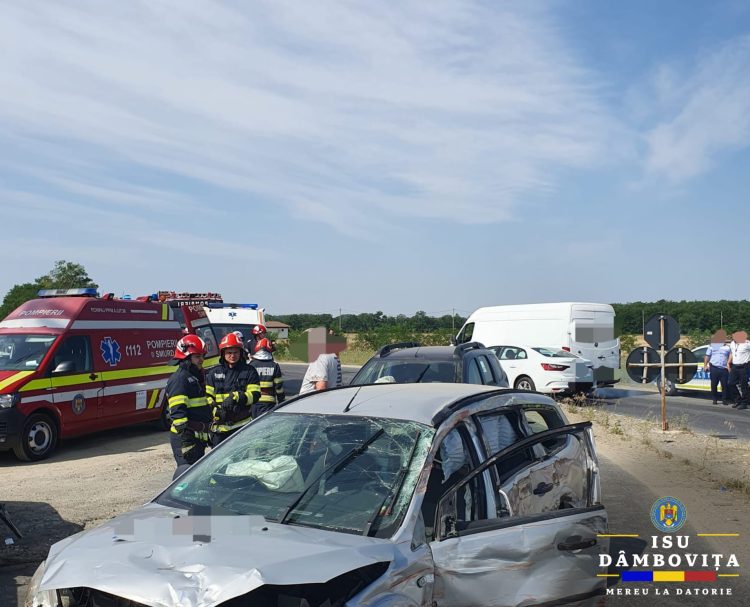 Accident rutier la intersecția DN 71 cu DJ 701- Moară Nouă