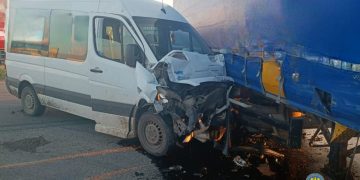 Intervenție în cazul unui eveniment rutier în comuna Ulmi, sat Nisipuri