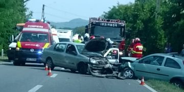 Intervenție în cazul unui accident rutier produs în comuna Brănești, sat Priboiu, DN 71
