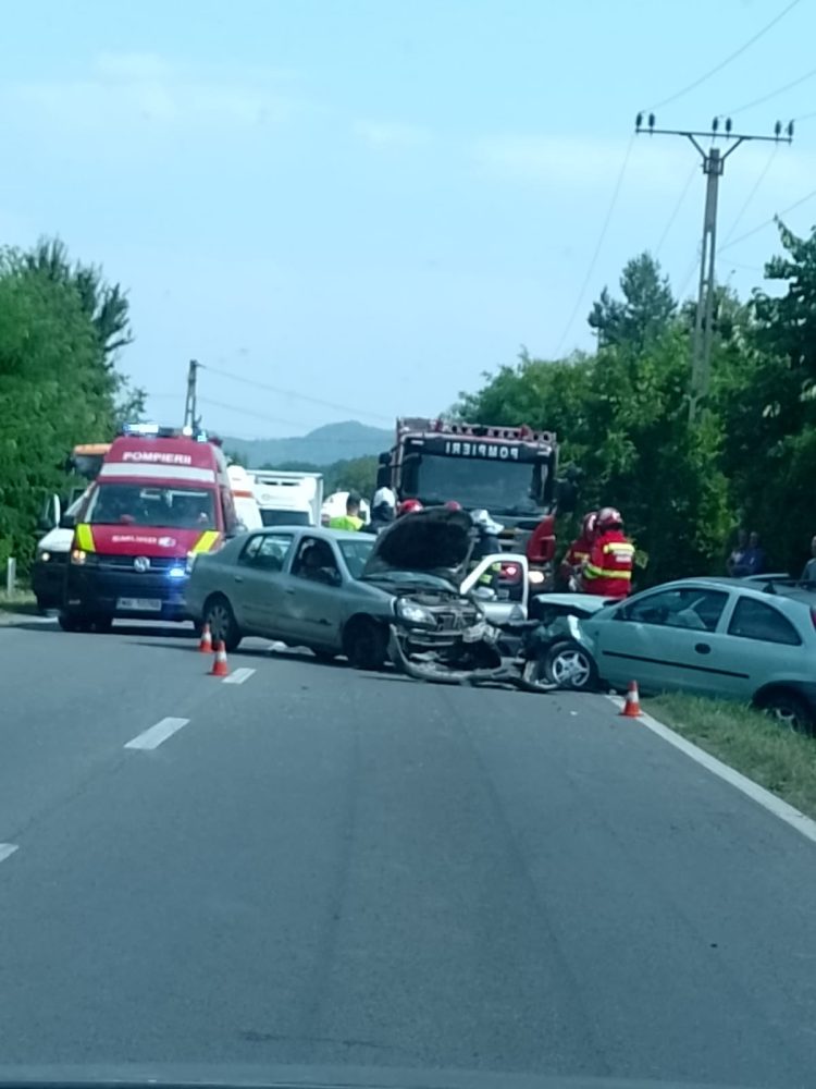 Intervenție în cazul unui accident rutier produs în comuna Brănești, sat Priboiu, DN 71