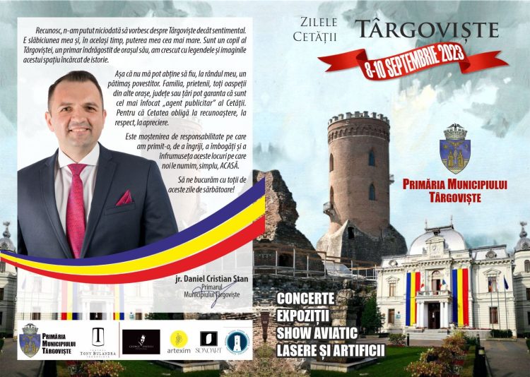 În perioada 8-10 septembrie va avea loc la Târgoviște o nouă ediție a Zilelor Cetății! Vezi programul complet!