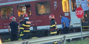 Accident feroviar între 1 tren și 1 autoturism în comuna Doicești