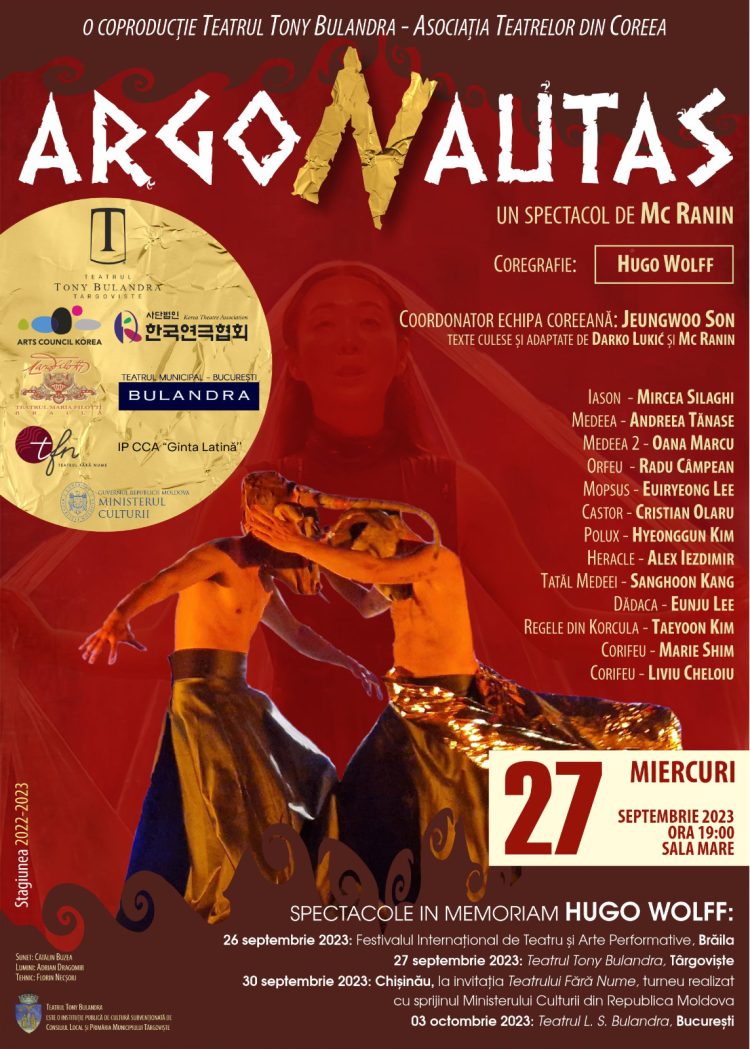 Spectacolul-eveniment Argonautas deschide stagiunea la Teatrul Tony Bulandra: Ultima șansă de a experimenta această coproducție româno-coreeană la Târgoviște”