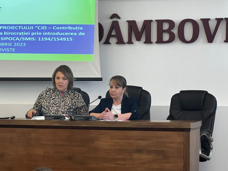 Proiectul „CJD – Contribuția Județului Dâmbovița la reducerea birocrației prin introducerea de proceduri simplificate”, SMIS 154915, conferință intermediară