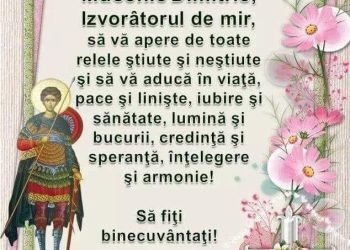 VEZI MESAJUL PRIMARULUI COMUNEI SĂLCIOARA, PÂRVU VALENTIN, CU OCAZIA SF DUMITRU