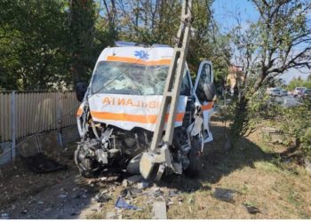 VIDEO/Accident rutier în localitatea Ulmi