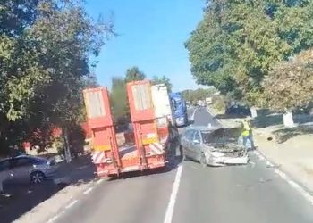 VIDEO/Accident rutier pe drumul național 71, în localitatea Conțești