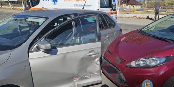 Intervenție în cazul unui eveniment rutier în localitatea Sotanga.