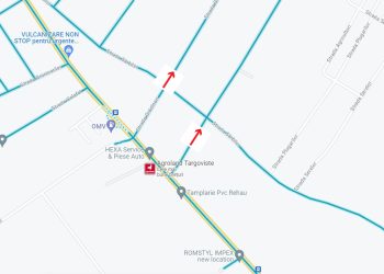 Lucrări ample pe str. „Calea București”, inclusiv în sensul giratoriu situat la intersecția  cu str. „Petru Cercel”