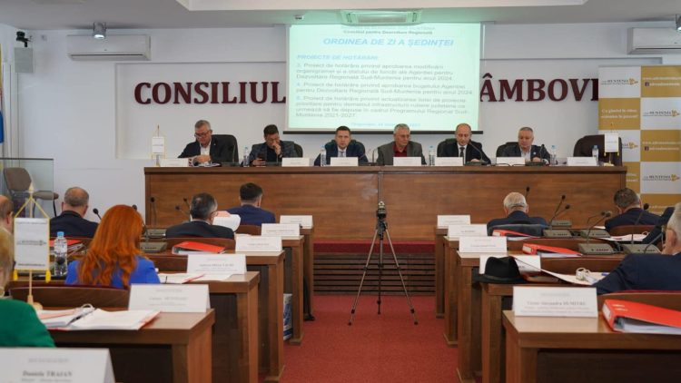 Consiliul Județean Dâmbovița a fost gazda ședinței Consiliului pentru Dezvoltare Regională Sud Muntenia.