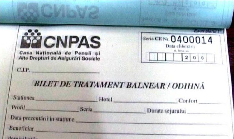 91 bilete de tratament balnear pentru pensionari – Seria 18