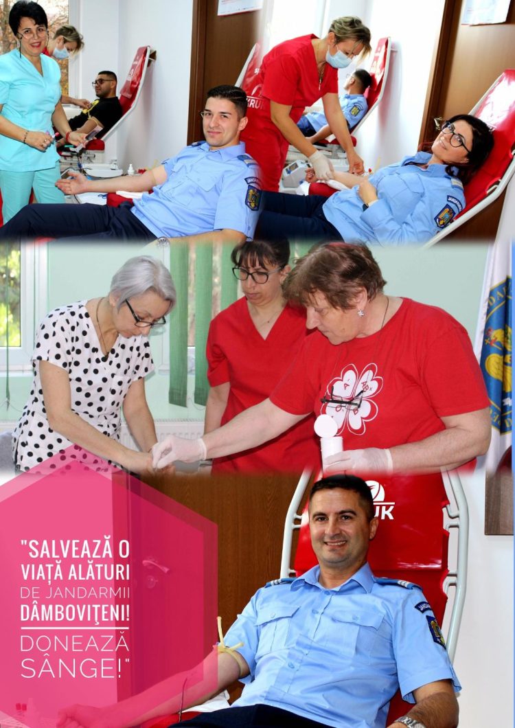 “Salvează o viaţă alături de jandarmii dâmboviţeni! Donează sânge!”