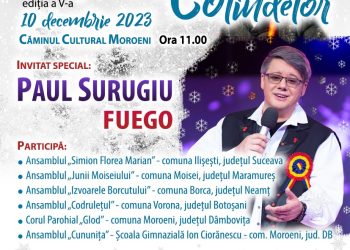 „Festivalul Colindelor”, ediția a V-a! Acesta are loc la Căminul Cultural Moroeni în data de 10 decembrie 2023!