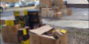 VIDEO-Peste 3 tone de articole pirotehnice au fost indisponibilizate de polițiști, în dimineața de 28 decembrie