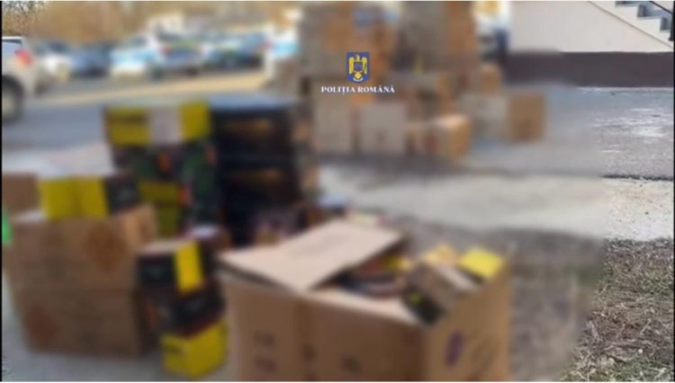 VIDEO-Peste 3 tone de articole pirotehnice au fost indisponibilizate de polițiști, în dimineața de 28 decembrie