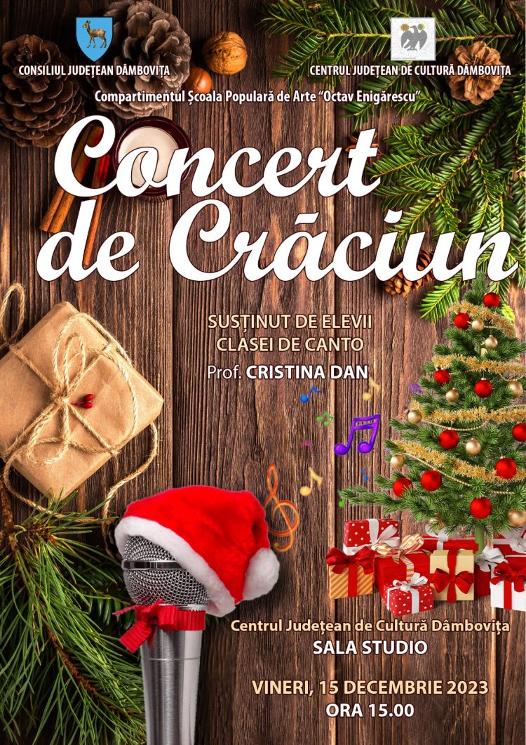 Școala Populară de Arte „Octav Enigărescu”, organizează, în data de 15 decembrie, „Concert de Crăciun”