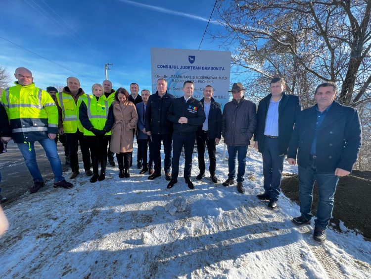 Video – A fost dat ordinul de începere a lucrărilor de reabilitare și modernizare a celor 6,7 km ai drumului județean DJ 724 Malu cu Flori-Pucheni 