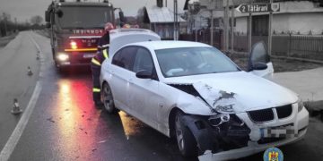 Eveniment rutier în localitatea Gheboieni.