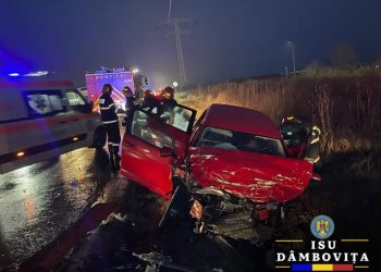 Eveniment rutier pe DN 71, în localitatea Ulmi.
