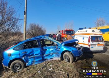 Intervenție în cazul unui eveniment rutier în localitatea Ionești