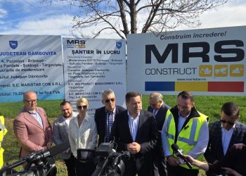 FOTO -A fost dat startul lucrărilor de modernizare a drumului județean DJ 712 Târgoviște – Șotânga – Vulcana-Pandele – Brănești – Pucioasa!