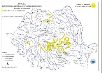 ATENȚIONARE HIDROLOGICĂ – COD GALBEN