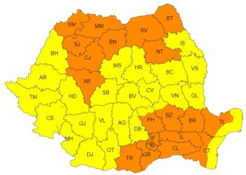 Atenționare Cod Galben de vânt puternic