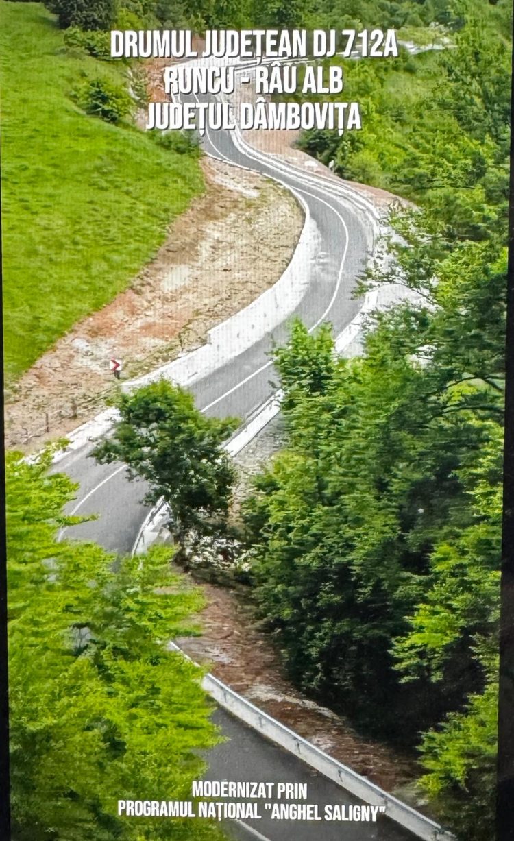 VIDEO/A fost finalizat Drumul Județean DJ 712A care leagă localitățile Runcu-Râul Alb!