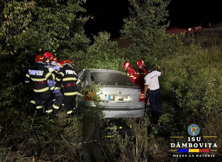 Accident rutier pe DN 7 în Mătăsaru, noaptea trecută