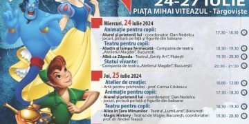 În perioada 24 – 27 iulie 2024, Centrul Judeţean de Cultură Dâmboviţa va organiza cea de-a VIII-a ediţie a Festivalului de teatru pentru copii „Mimesis Fest”