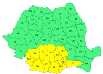 Cod Galben de Caniculă și Disconfort Termic în Județul Dâmbovița: 28-29 Iulie